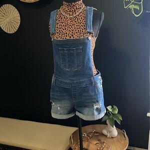 Basic Demin Wax Jean large shorts jumpsuit